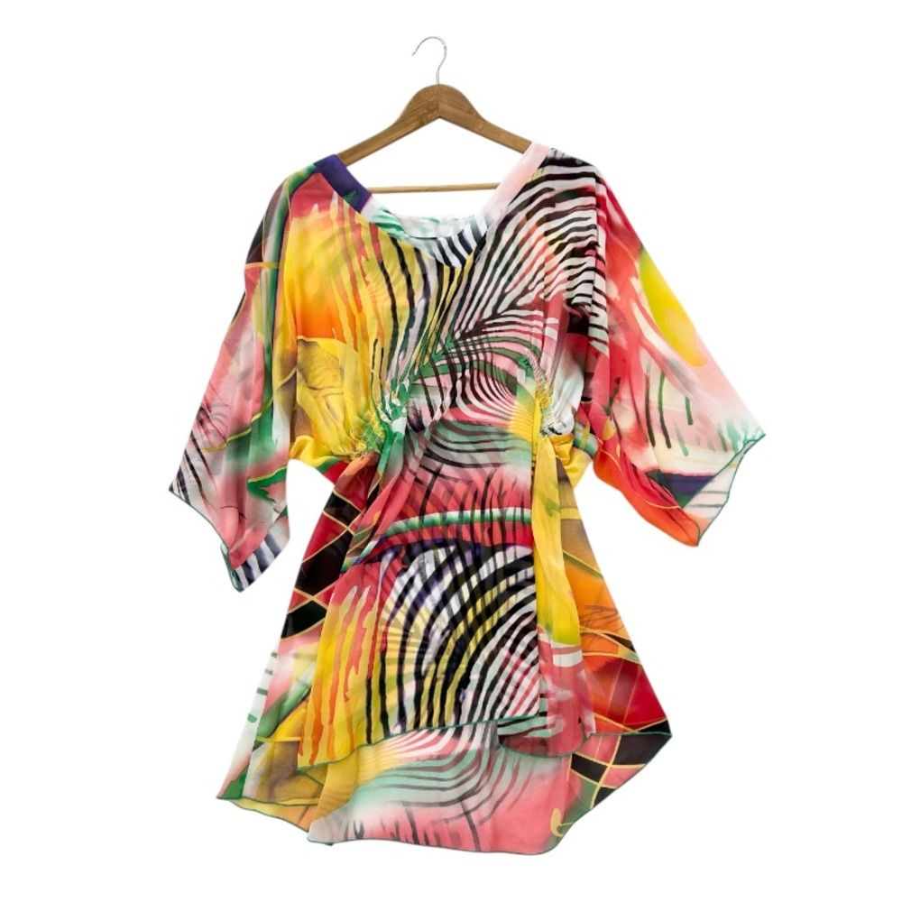 Donna Resort Multicolor Tropical Swimsuit Coverup Made in Canada